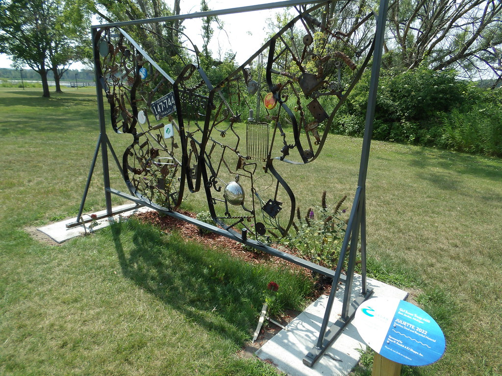Art along scenic Boardwalk; East Jordan, MI Photo by Larry… Parks