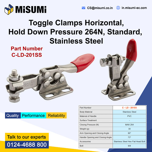 MISUMI Toggle Clamps Horizontal, Hold Down Pressure 264N, … Flickr
