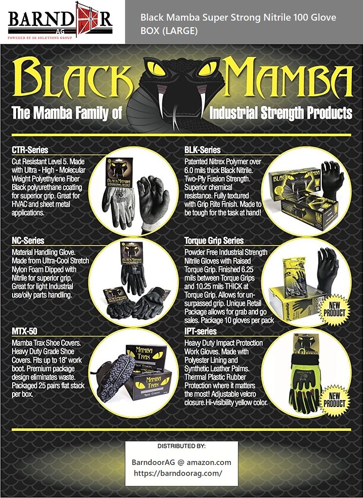 Black Mamba Nitrile Gloves Large Our Mamba gloves Feature … Flickr