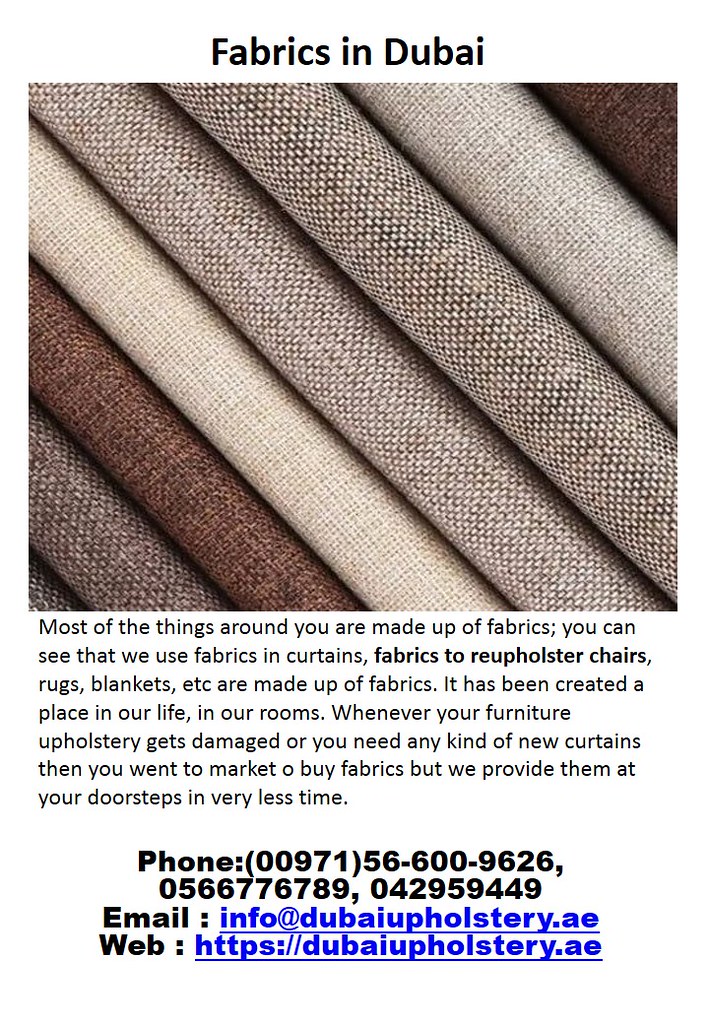 Fabrics in Dubai When choosing any fabrics you should keep… Flickr