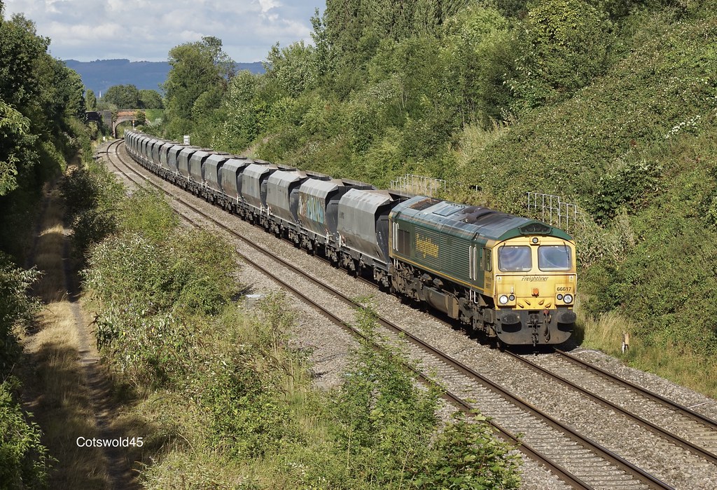 66617. 66617 at Pirton Lane, Churchdown working 6V54 1254 … Flickr