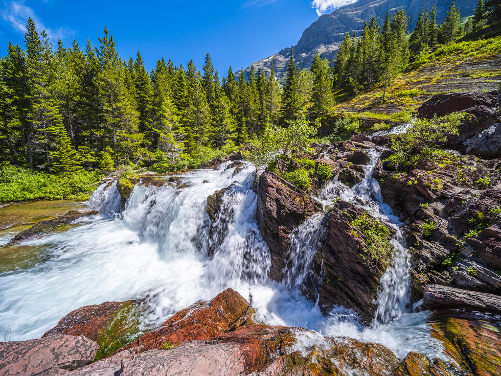Redrock Falls East Glacier National Park Montana Wildernes… Flickr