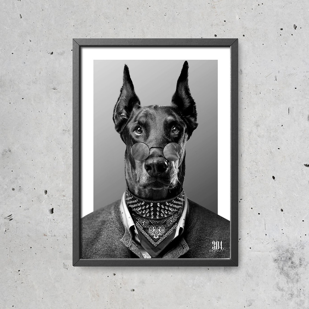 Dog Portrait Wall Art Dog Portrait Wall Print, Dog Custom … Flickr