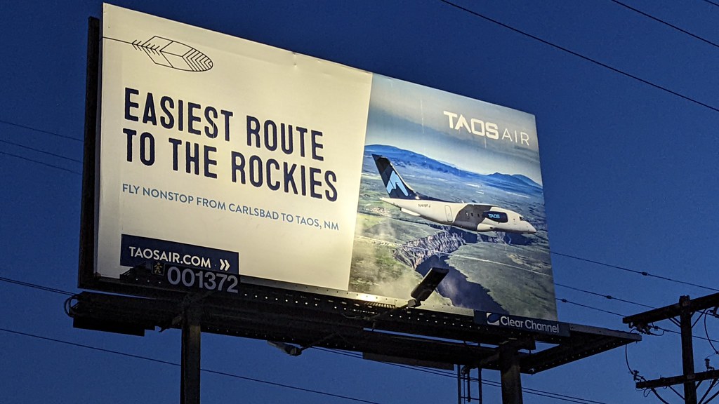 Taos Air Billboard in San Diego. So Cal Metro Flickr