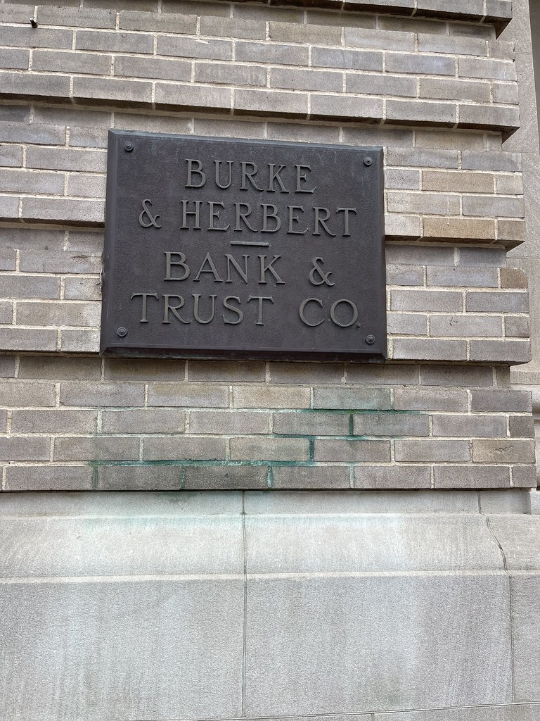 Burke & Herbert Bank sign. Alexandria, Virginia. devtmefl Flickr