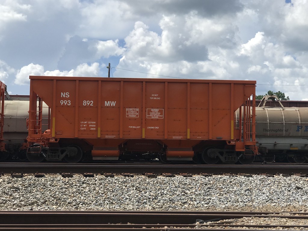 NS 993892 MW Maintenance of Way Ballast Hopper Car Donovan Lee Flickr