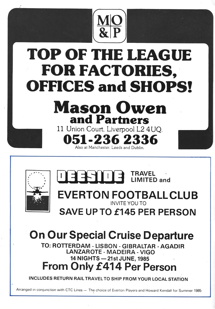 Everton vs Ipswich Town 1985 Page 10 Miles McClagan Flickr