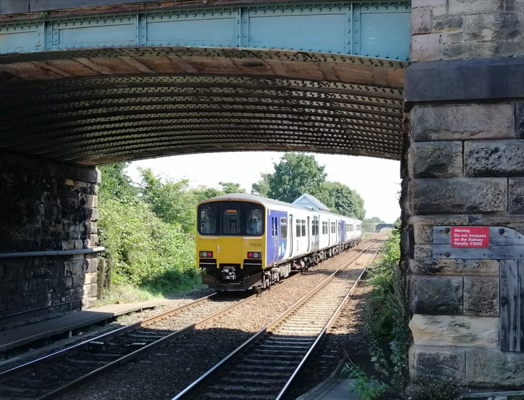 150133 With 156426 leading away from Burscough Bridge. yellowvanman