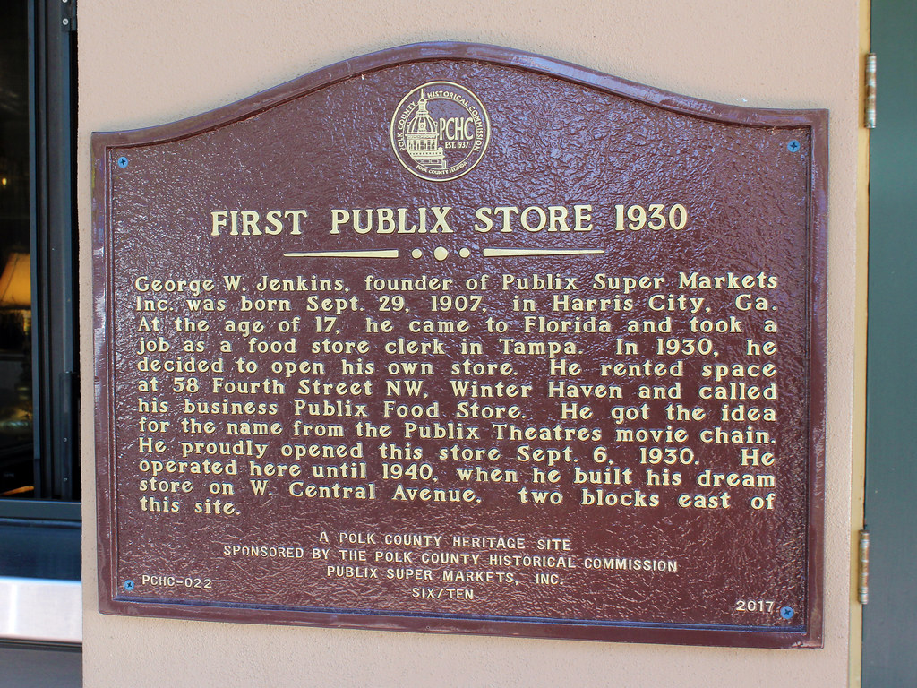 First Publix Store Historical Marker, Winter Haven Flickr