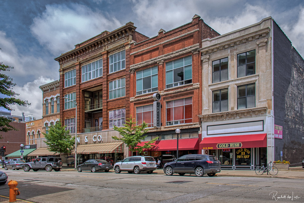 Looking West On E. Main Street, Jos. Kuhn & Company, Champaign