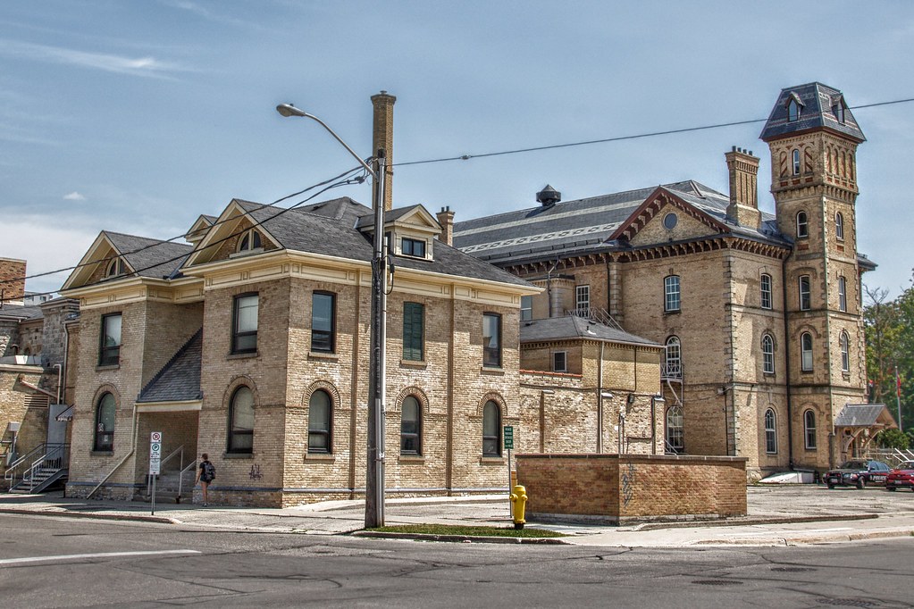 Unkown County and American State. Huge Complex Sheriffs House Jail