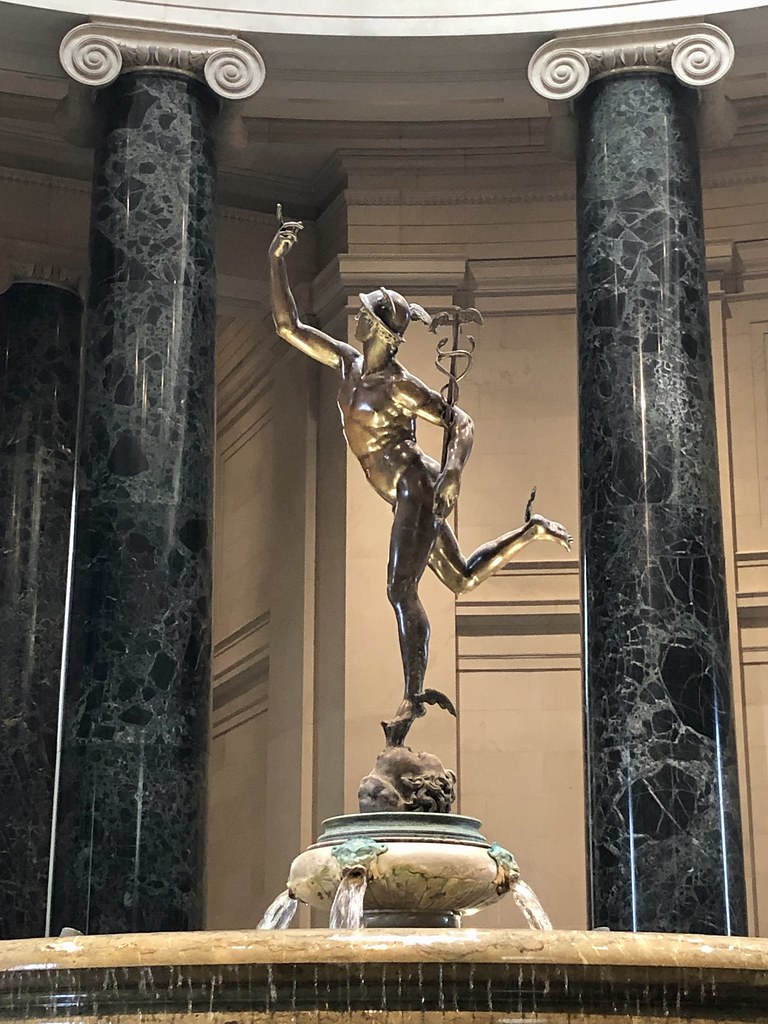 Mercury statue atop rotunda fountain, West Building, Natio… Flickr