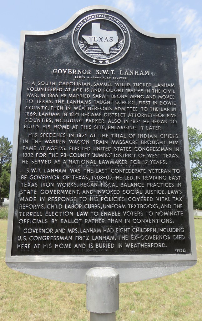 Governor S.W.T. Lanham (Weatherford, Texas) Located direct… Flickr