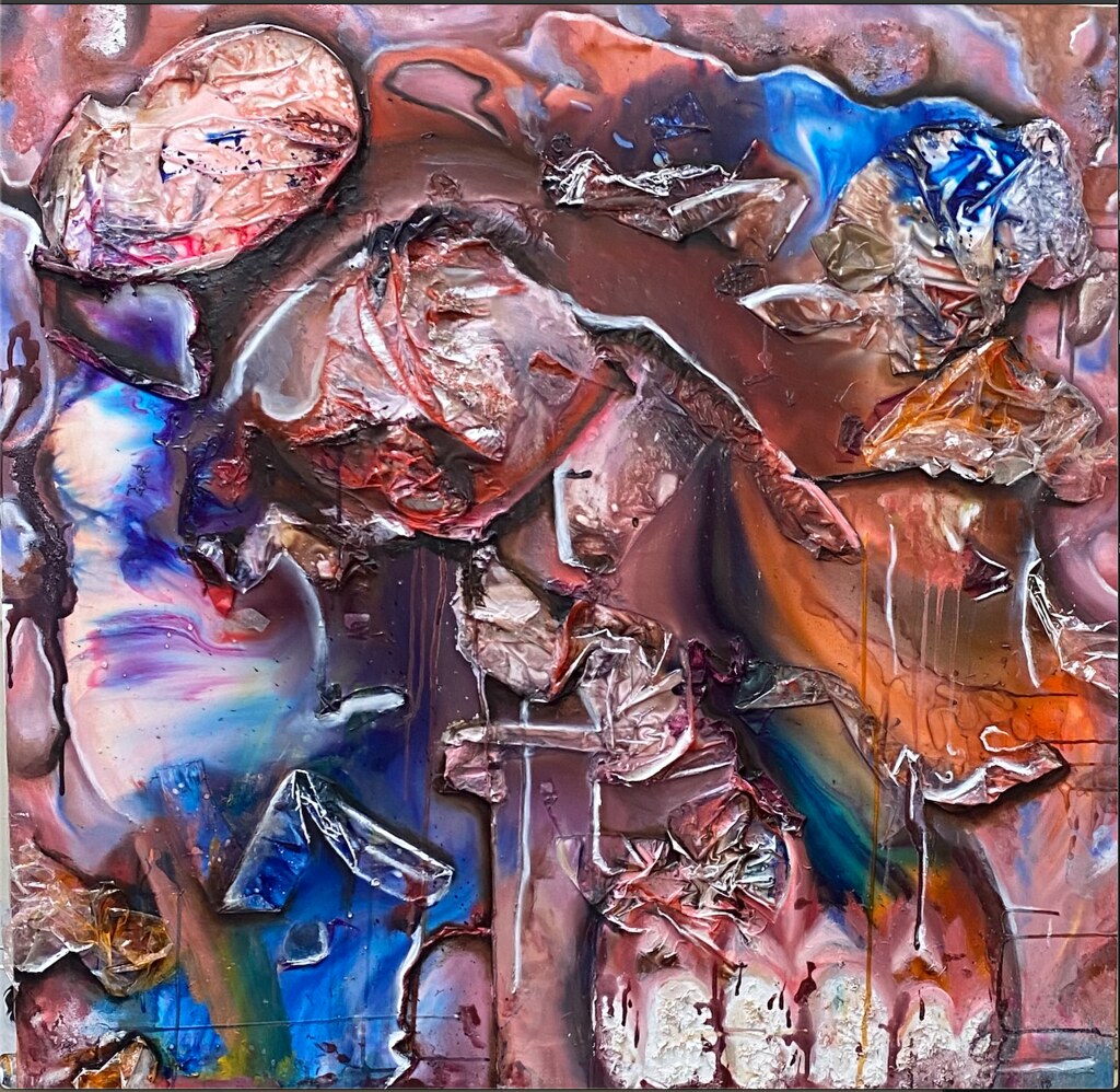 Mixed Media Large scale, pva, ink, oil paint, pencil shavi… Flickr