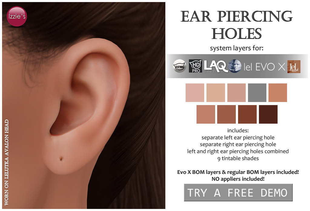 Ear Piercing Holes for FLF BOM layers for LeLutka Evo X, L… Flickr