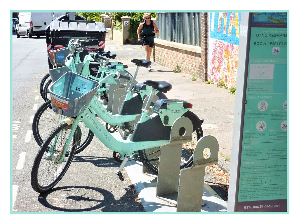 On the streets of Brighton 33. Bike hire. anthony allan Flickr