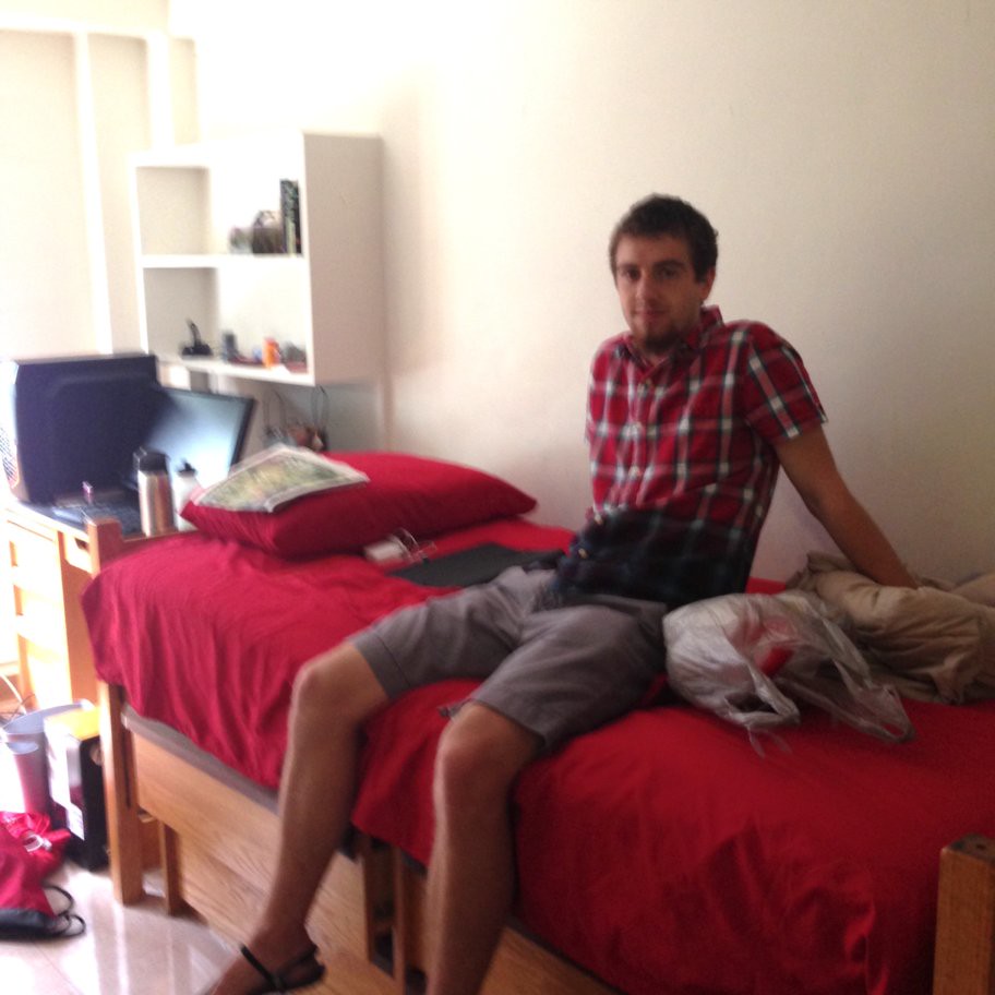 Connor in his dorm room Kenny Underwood Flickr