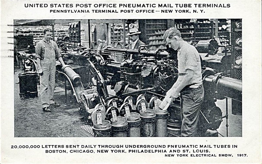 1917 New York Pneumatic mail tubes operated from 1897 to 1… Flickr