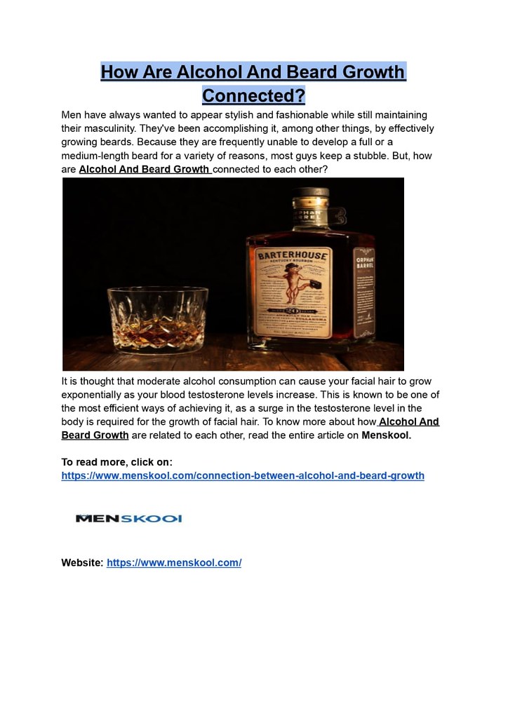 How are alcohol and beard growth connected Several men fin… Flickr