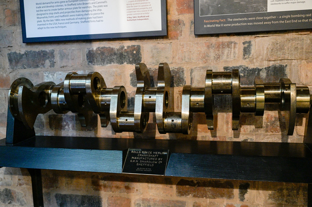 20220725 RR Merlin crankshaft Sheffield machine museum 2 Flickr