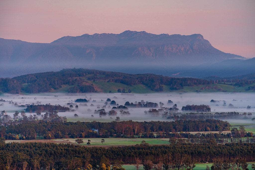 Dairy Plains, Tasmania Dawn mist in the Mole CreekDairy P… Flickr