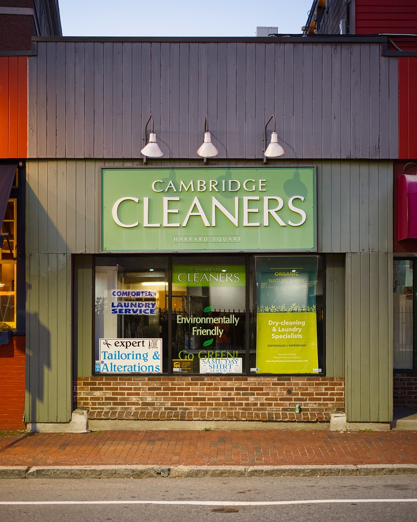 Cambridge Cleaners at dusk On Mount Auburn Street, Cambrid… Flickr