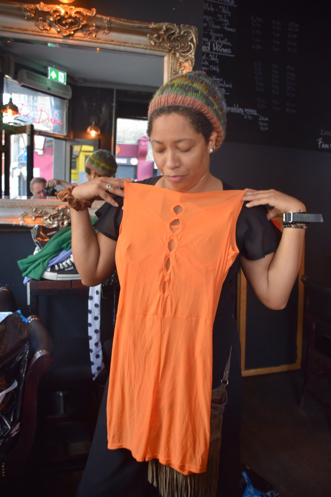 DSC_7487 Alesha Jamaican Fashion Model with Orange Dress P… Flickr