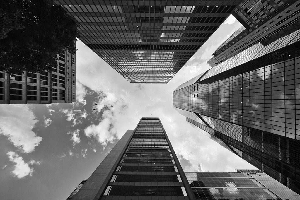 Looking up at the K&L Gates Center and surrounding skyscra… Flickr