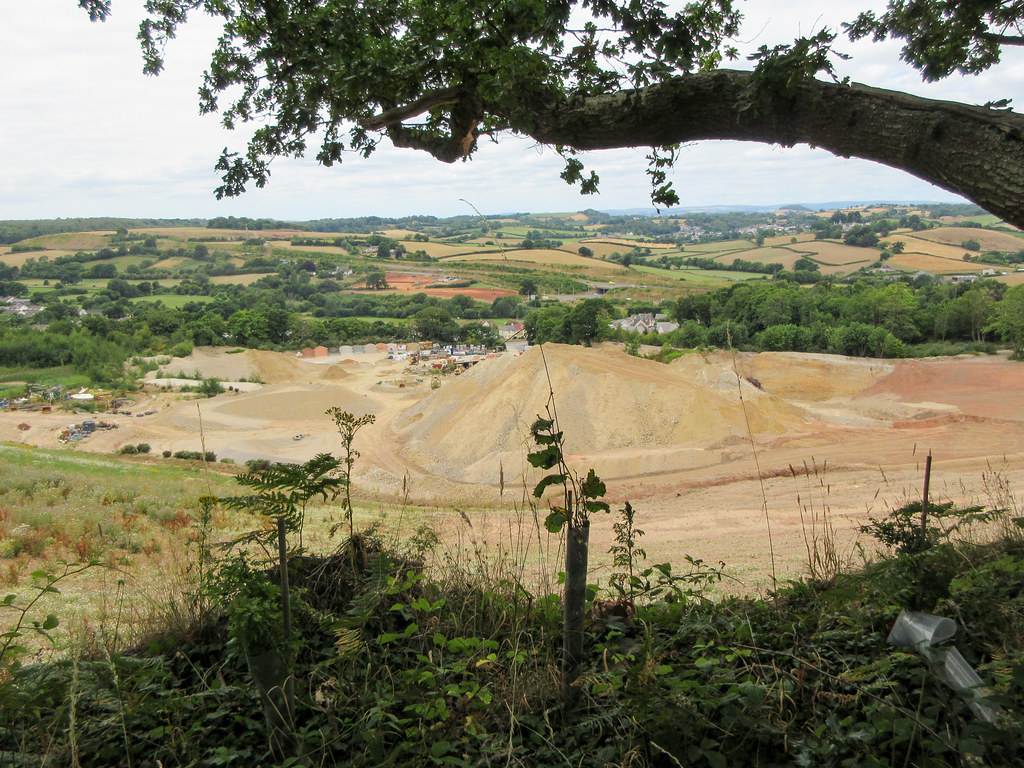 Coffinswell walk The view down into Zig Zag Quarry and bey
