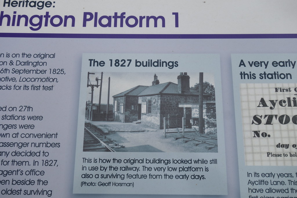 Heighington Railway Station history panel, Heighington, Co… Flickr