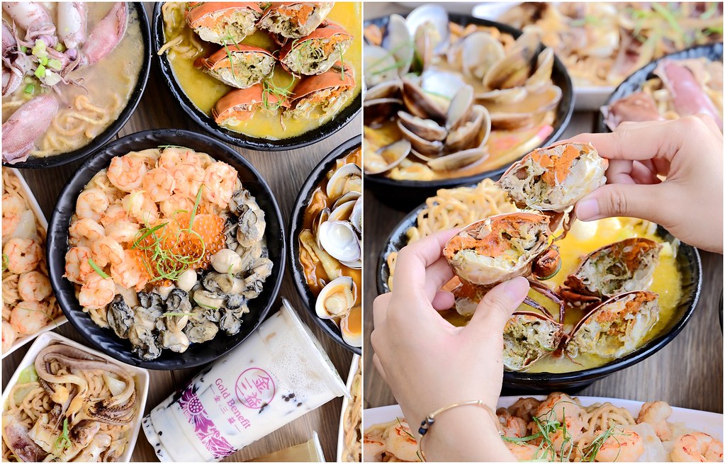 金三益健康茶飲│台中一中街：新口味鮭魚卵天使紅蝦加肥鮮蚵一次大三元滿足 限量爆蛋紅蟳照樣搶手