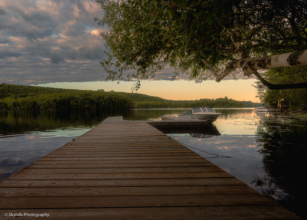 At the dock for a Lake Vernon sunrise. Huntsville, Ontario… Daniel