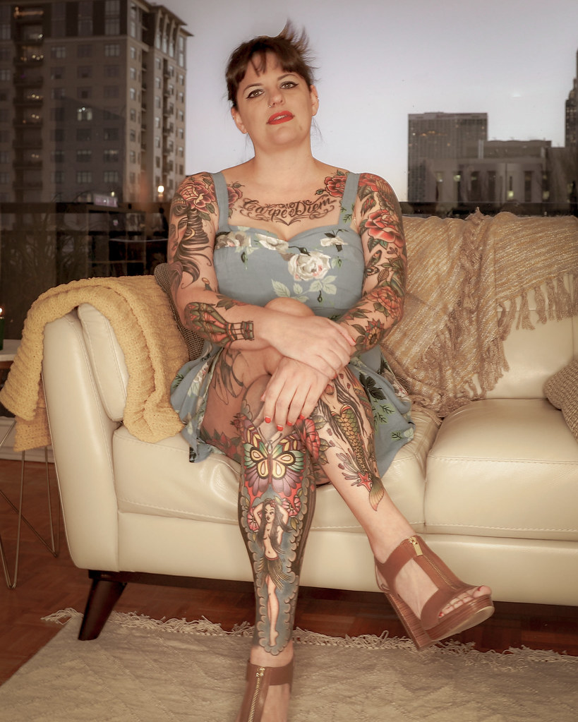 Heavily Tattooed Woman, Carrie Capri | Carrie Capri, kitschy… | Flickr