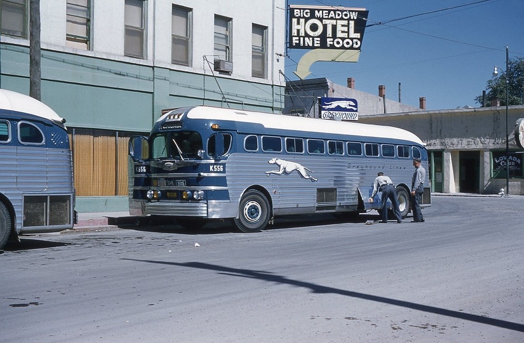 Greyhound bus stop in downtown Lovelock, Nevada in the mid… Flickr