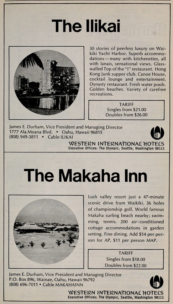 Western International Hotels Hawaii Hotel & Motel Red Bo… Flickr