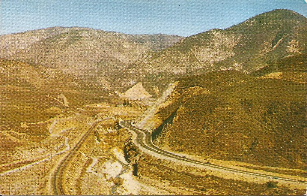 Cajon Pass, CA vintage postcard of Blue Cut on U.S. 66 … Flickr