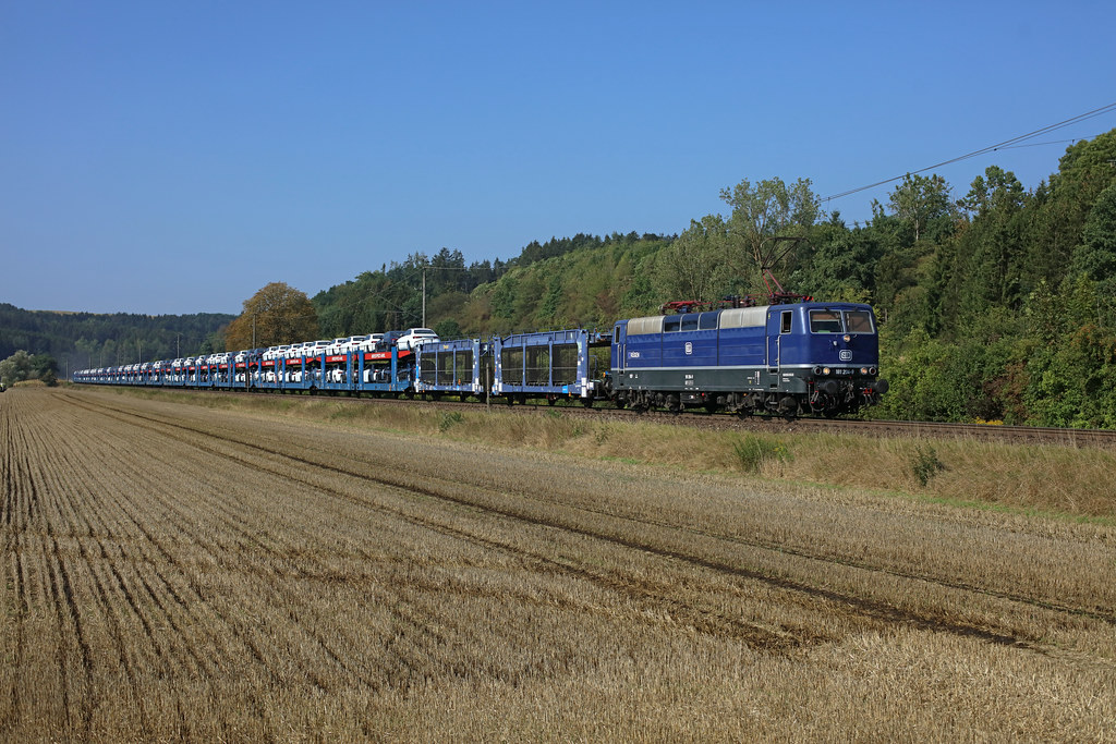 Weser Ems Eisenbahn 181 204 (SEL) hauls rail car carrier t… Flickr