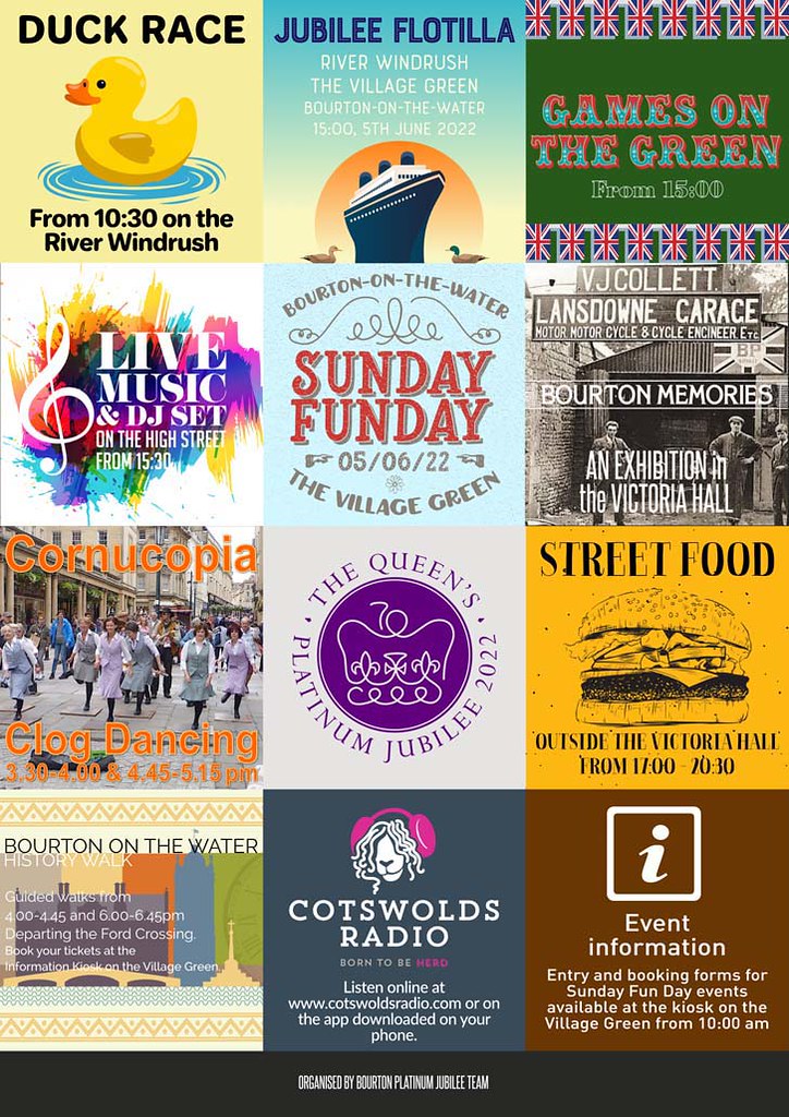Sunday Funday Poster BourtonontheWater Platinum Jubilee Flickr