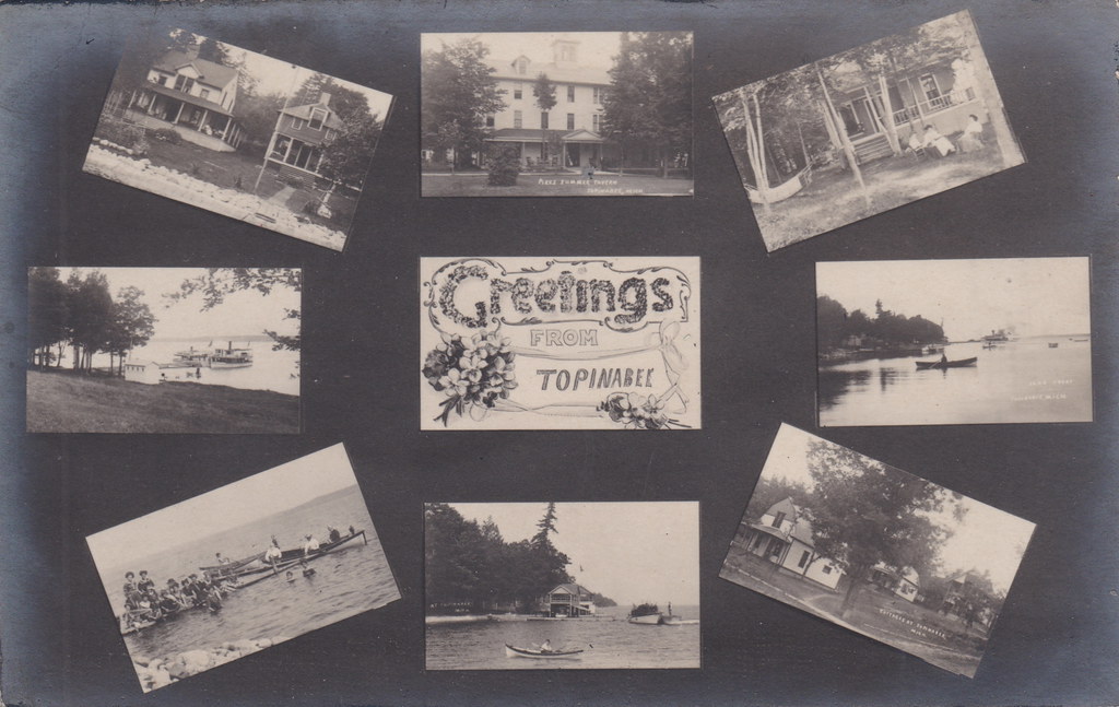 JOHNSON Topinabee Mullett Lake Cheboygan MI RPPC MULTIVIEW… Flickr