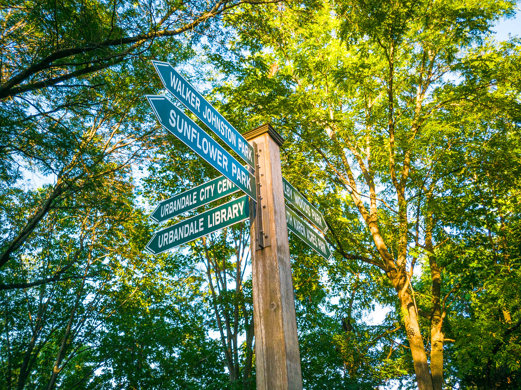 Summer in Iowa 3 Sign at Urbandale Public Library Trail Kamryn
