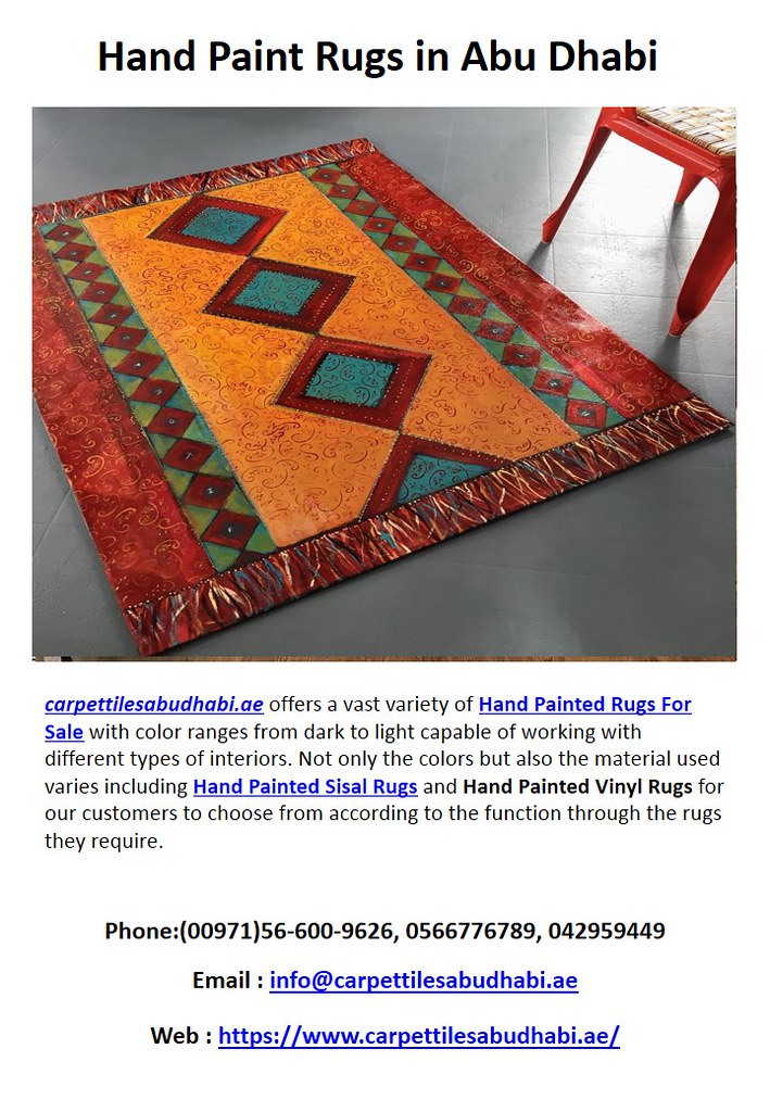 Hand Paint Rugs in Abu Dhabi Hand Painted Sisal Rugs and H… Flickr