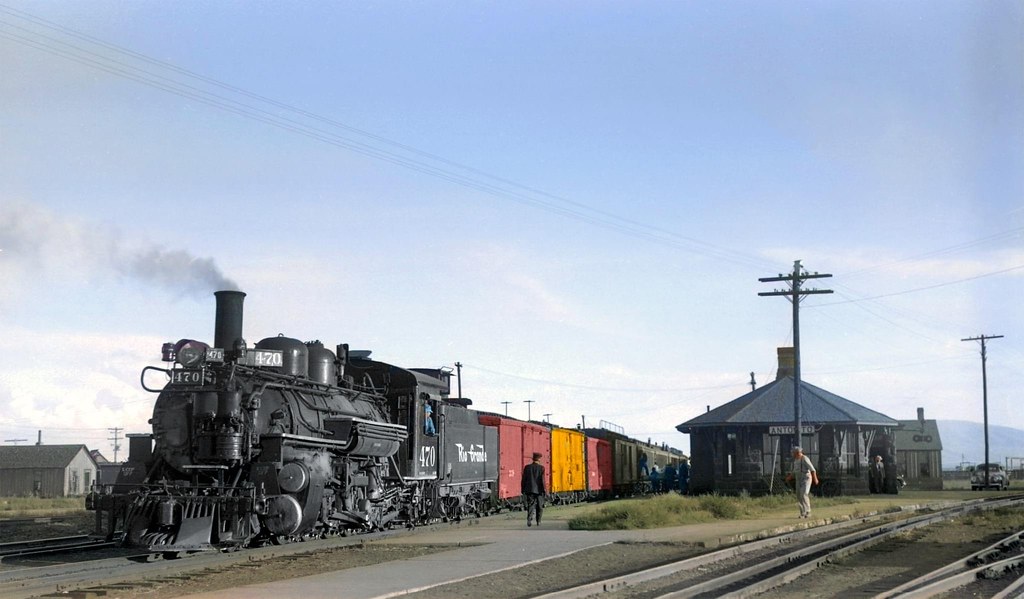 9/1/1941 Antonito, CO D&RGW 470 Here we see Denver & Rio G… Flickr