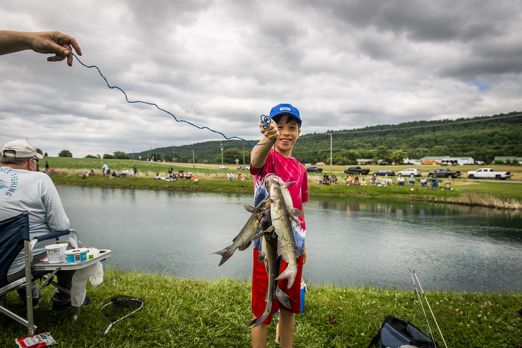 Burkittsville, Maryland Braden Minehan, 9, holds up a stri… Flickr
