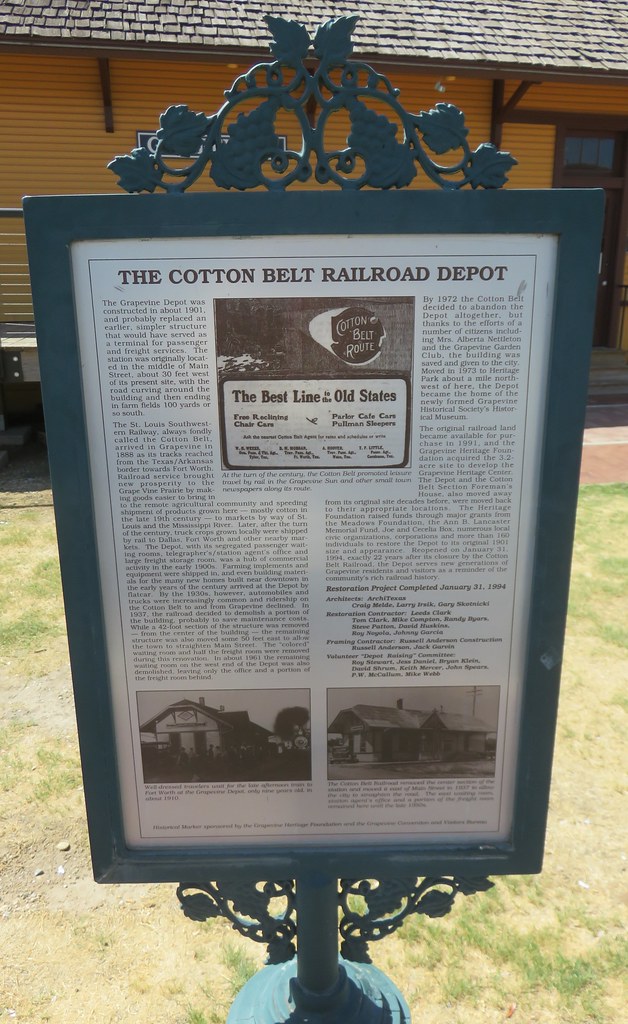 Old Cotton Belt Railroad Depot Marker (Grapevine, Texas) Flickr
