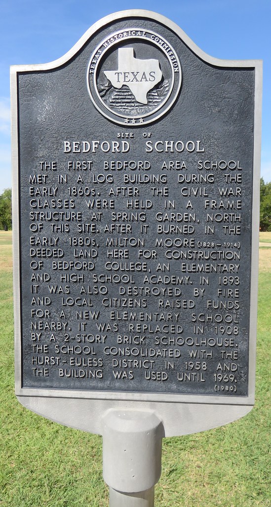Old Bedford School Marker (Bedford, Texas) Located at 2400… Flickr