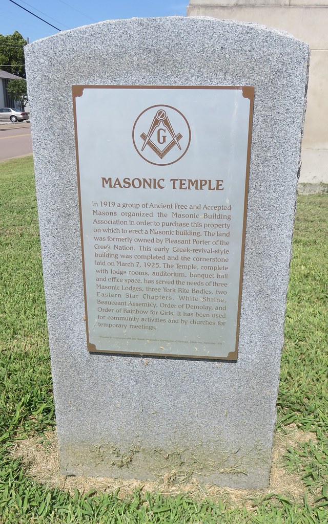 Masonic Temple Marker (Muskogee, Oklahoma) Located at 121 … Flickr