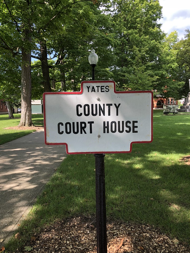 Yates County Courthouse sign. Penn Yan, New York. devtmefl Flickr