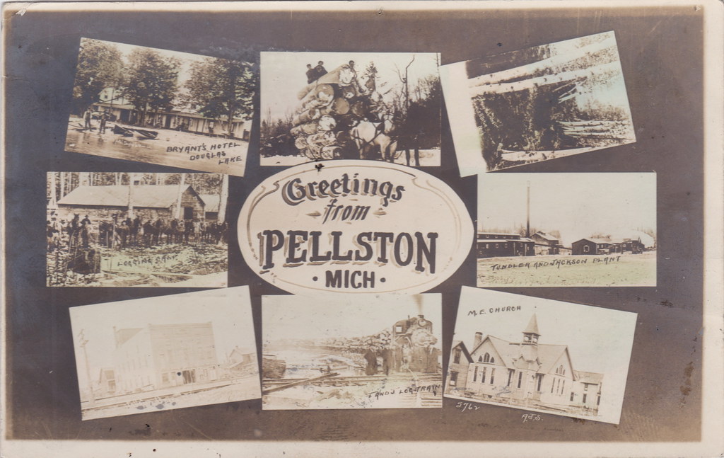 BEEBE LOGGING LUMBER ERA c.1908 Pellston Emmet County Logg… Flickr