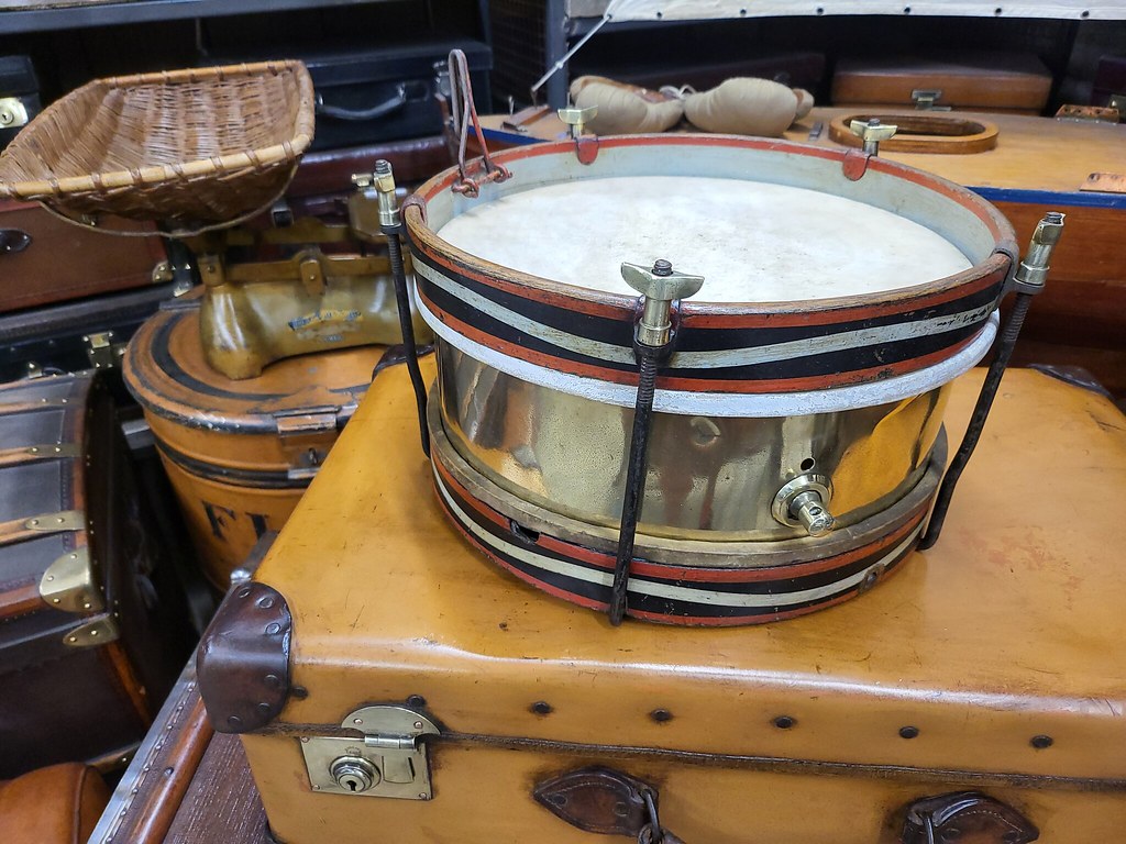 Vintage marching drum. 1627. 38x38x22h cm. £235 Flickr