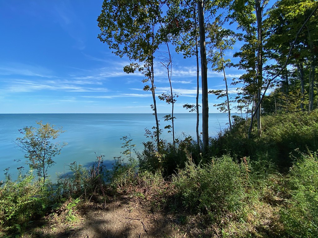 Lake Erie Seen in Raccoon Park, Erie County, Pennsylvania